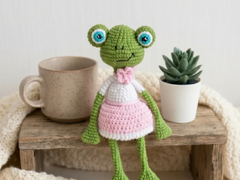 Alice the frog amigurumi: a beginner crochet doll pattern