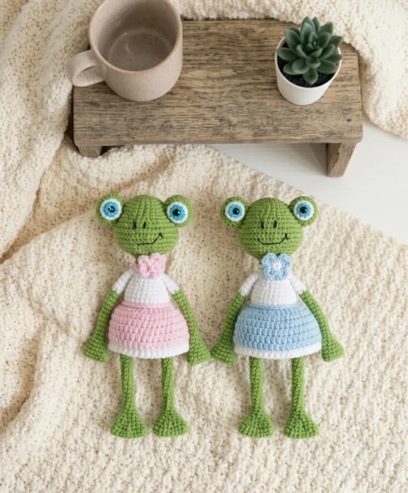 Alice the frog amigurumi: a beginner crochet doll pattern — photo 2