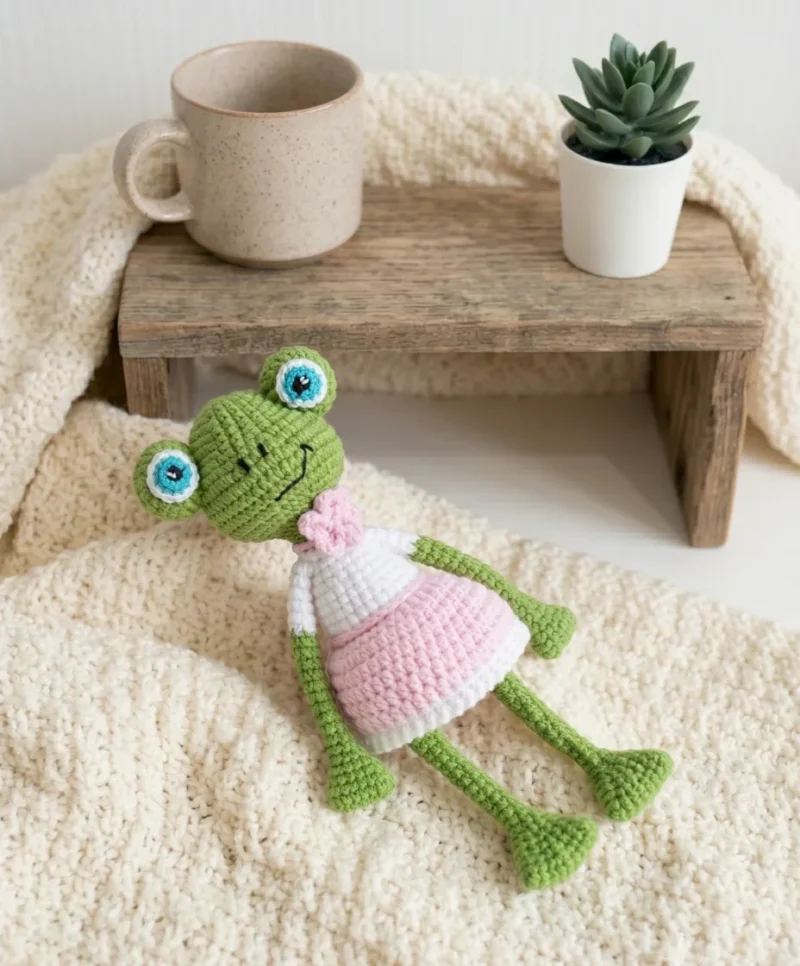 Alice the frog amigurumi: a beginner crochet doll pattern — photo 3