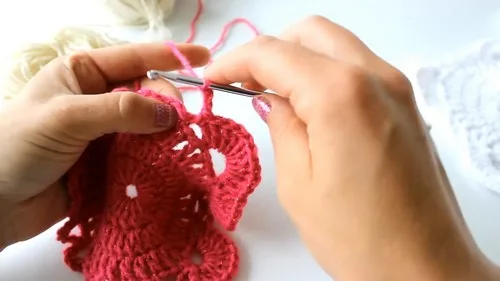 Beginner virus blanket pattern in two colors — photo 3