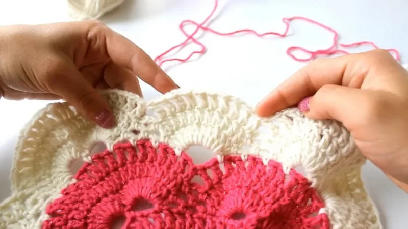 Beginner virus blanket pattern in two colors — photo 5