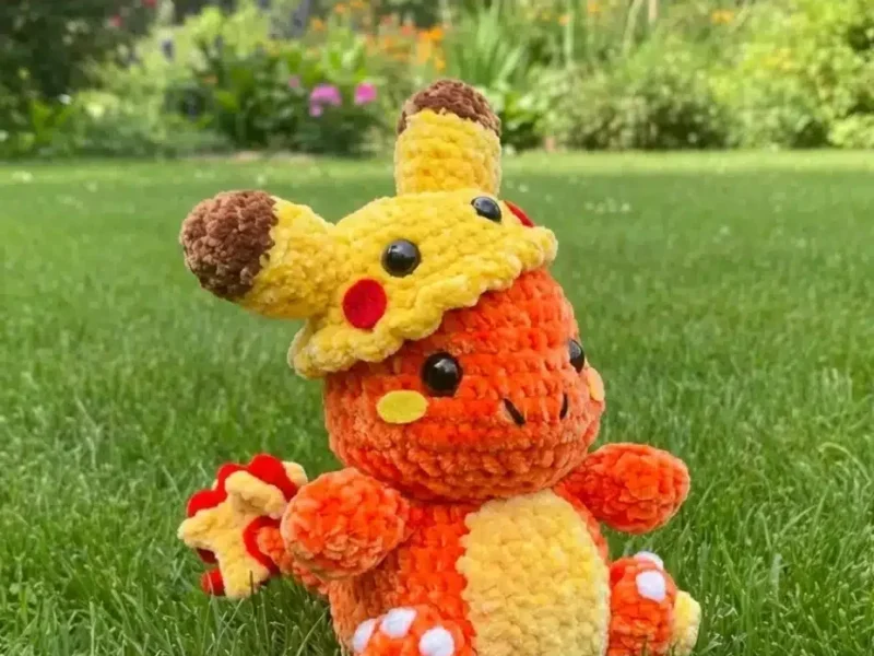 Charmander Amigurumi Crochet Pattern With Flame Tail