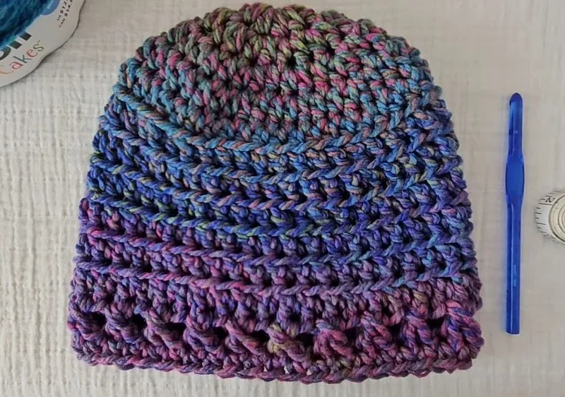 Chunky ribbed beanie crochet pattern for winter