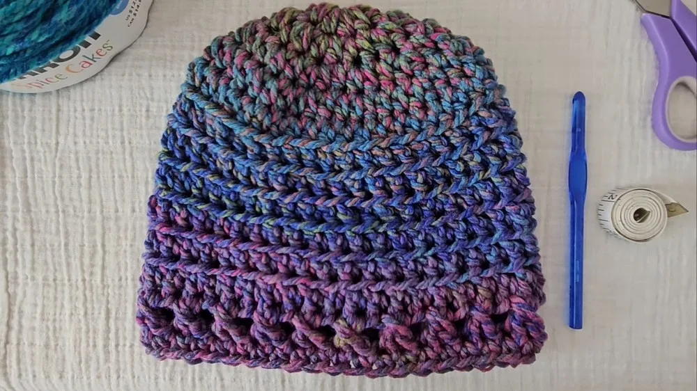 Chunky ribbed beanie crochet pattern for winter
