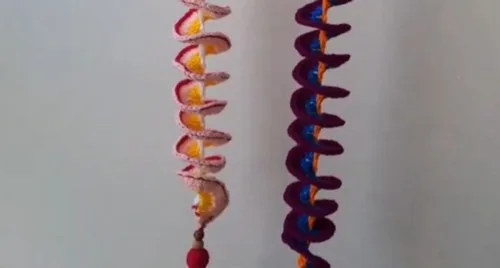 Colorful crochet wind spinner pattern for the porch