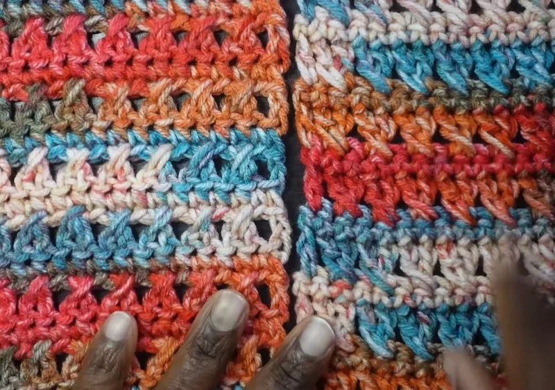 Crisscross stitch scarf pattern for beginners