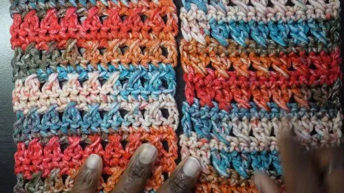 Crisscross stitch scarf pattern for beginners — photo 2