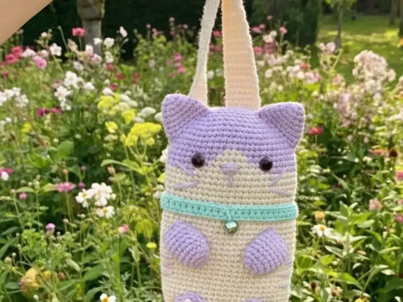 Crochet Cat Phone Bag Pattern With Adjustable Strap