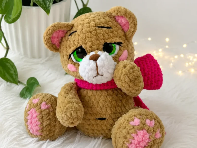 Crochet a jointed teddy bear amigurumi