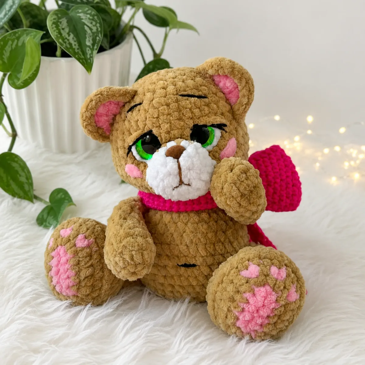 Crochet a jointed teddy bear amigurumi