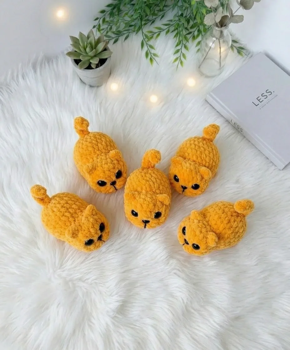 Crochet puppy amigurumi in one continuous piece