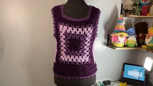 Granny square vest pattern for cozy autumn layering