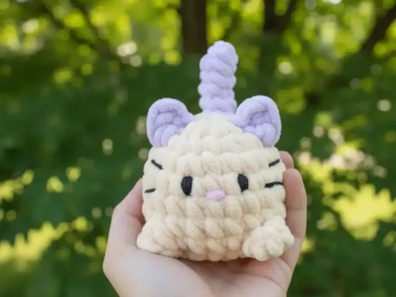 A no-sew amigurumi cat pattern for beginners