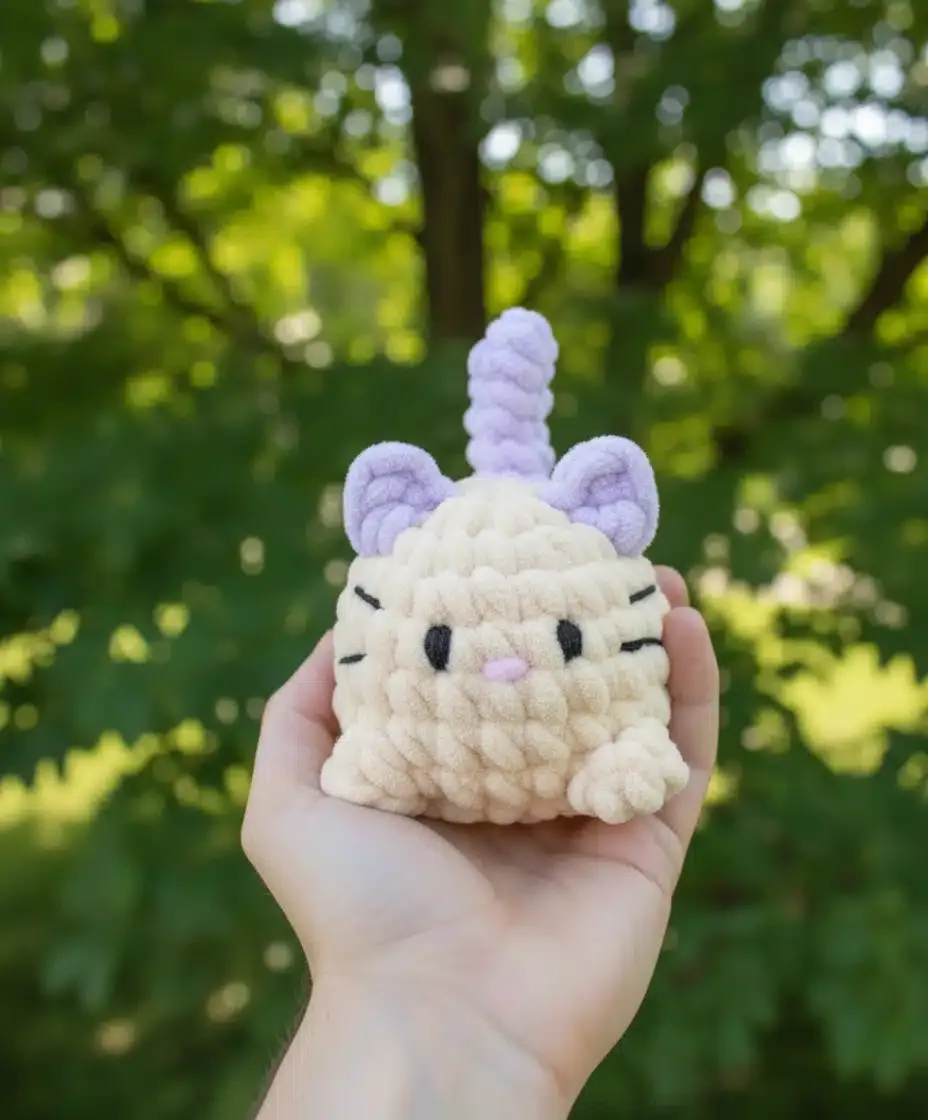 A no-sew amigurumi cat pattern for beginners