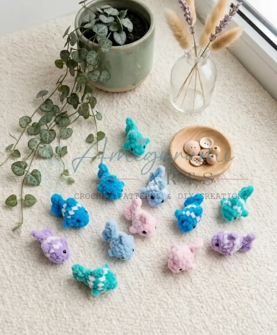 Easy plush fish amigurumi crochet pattern