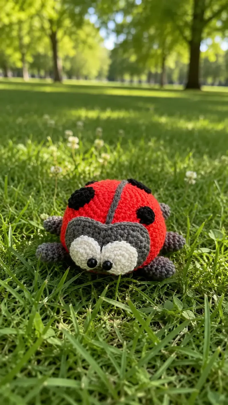 Crochet a round ladybug amigurumi with paws — photo 2