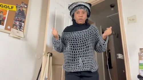 Mesh shrug top pattern for oversized street layering
